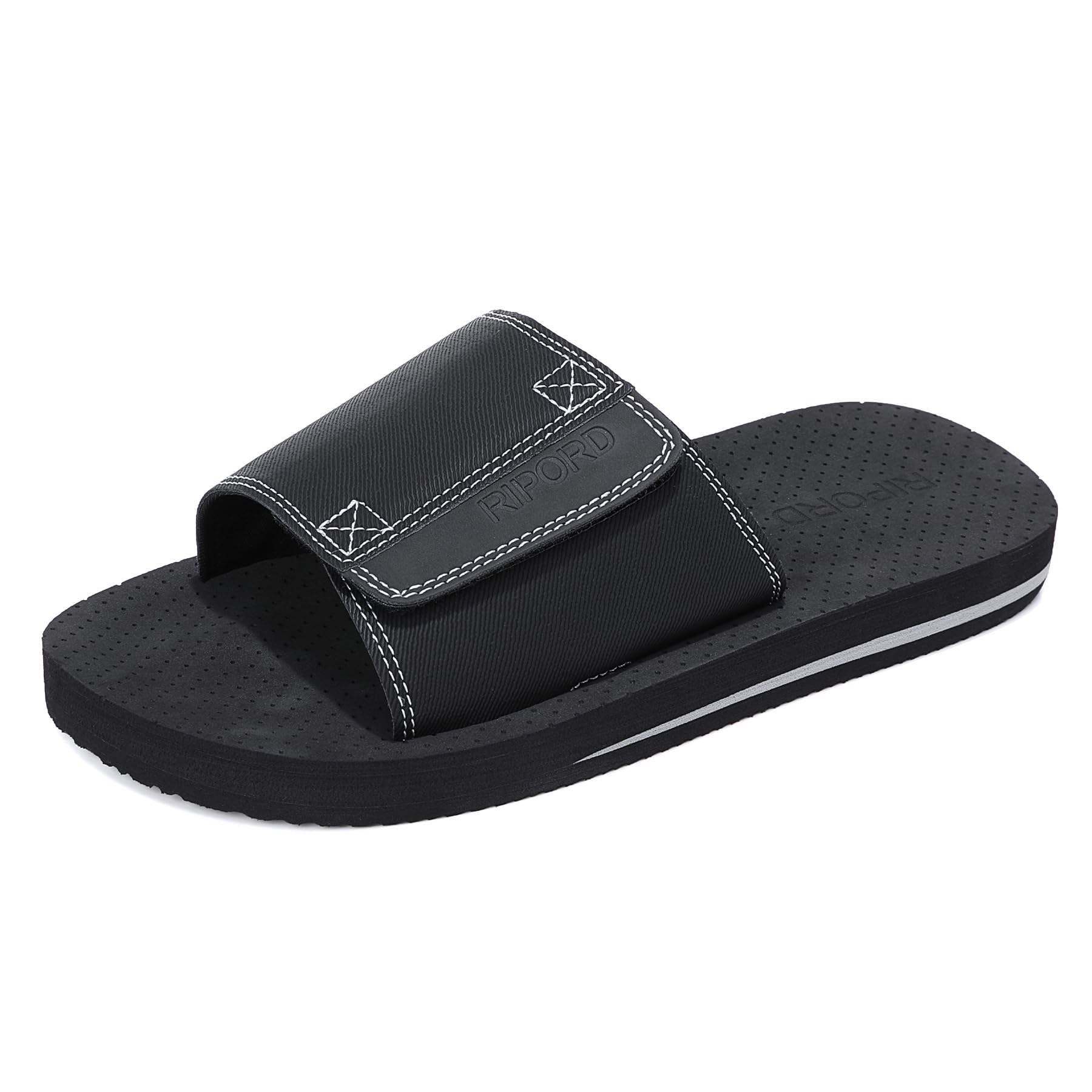 Ripord Herren Sandalen Verstellbare Pantoletten | Rutschfeste, Freizeit, Hausschuhe, Badelatschen, Sommer