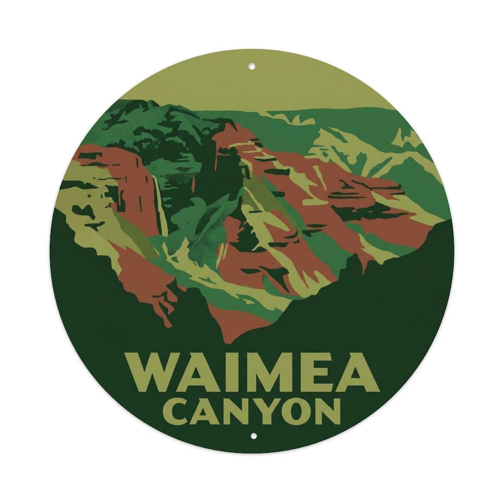 Waimea Canyon Hawaii Valley Travel Nature Scenic Metal Tin Sign