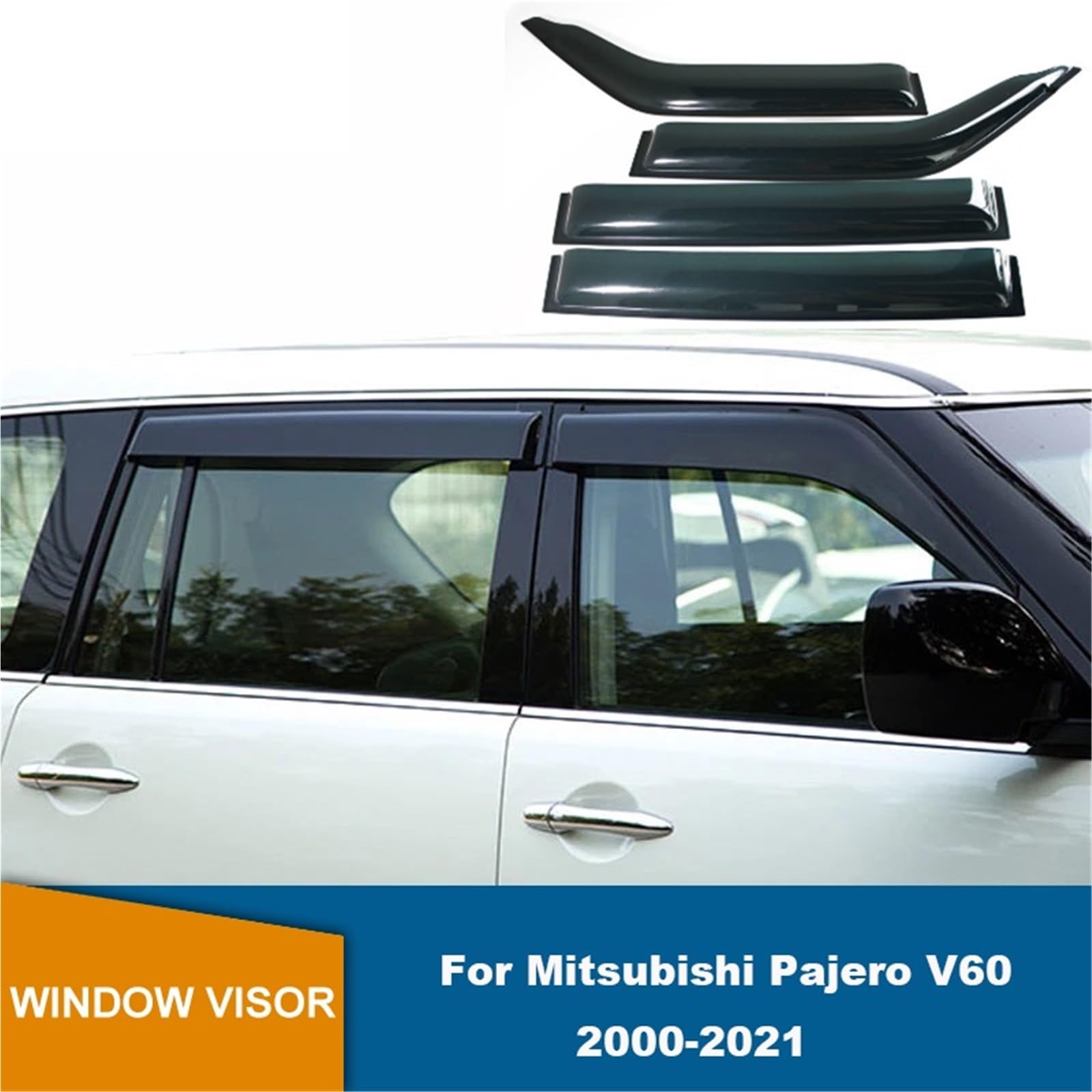 Pompa ciśnieniowa wspomagania Pasuje do Mitsubishi Montero Pajero V60 2000-2021, osłony przeciwdeszczowe, osłony szyb bocznych, osłony przeciwsłoneczne i przeciwdeszczowe.