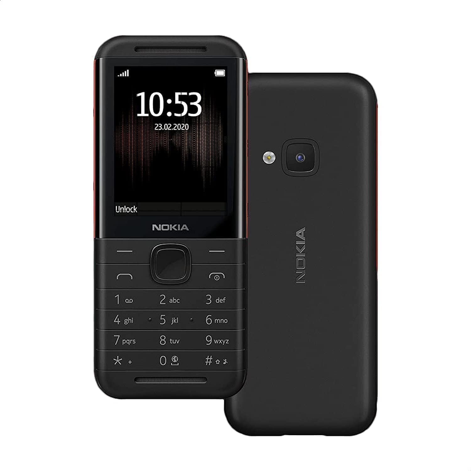 Nokia 5310 TA-1212 Dual SIM Mobile - 2.4 Inch, 16 MB, 8 MB RAM, 4G LTE - Black and Red
