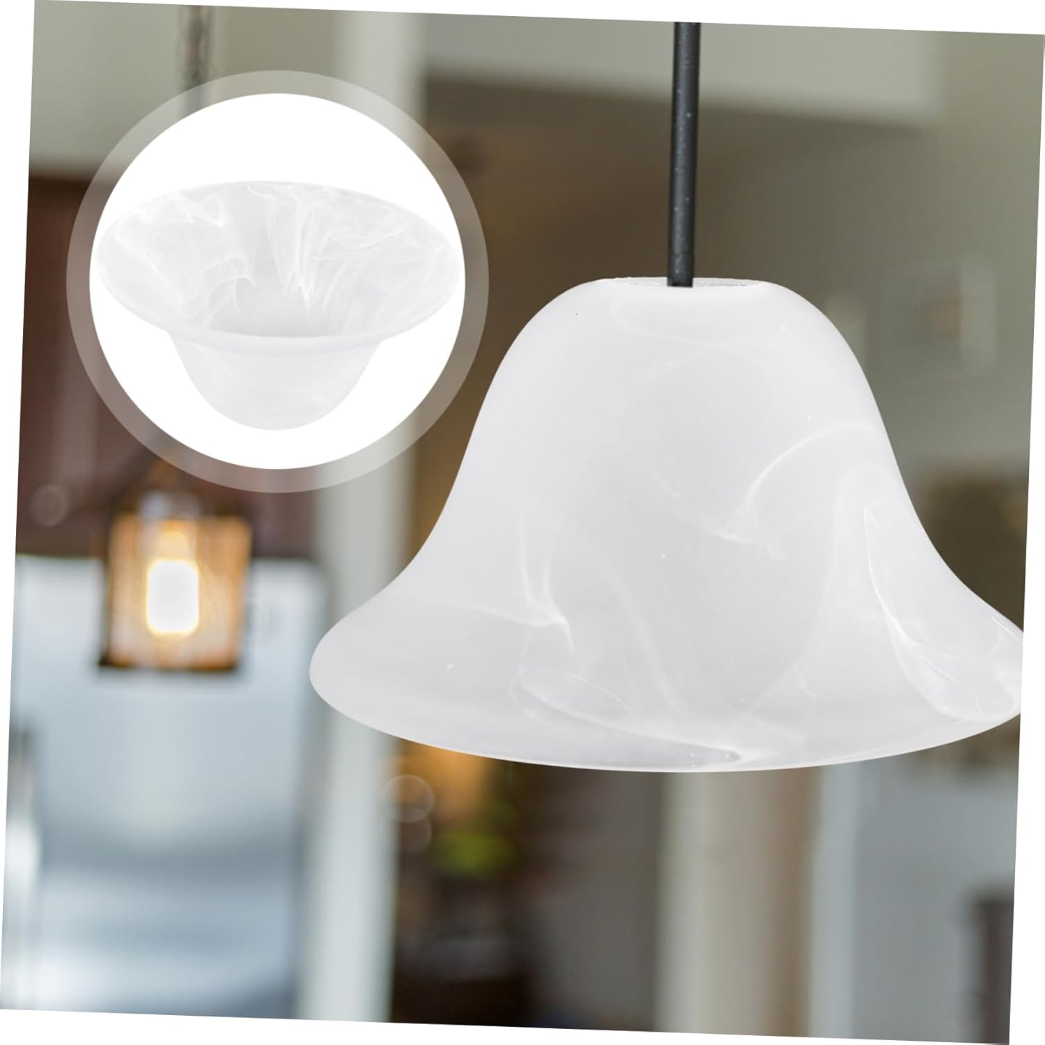 Frosted Glass Lampshade Flush Mount Ceiling Light Accessory Home Lampshade Kit
