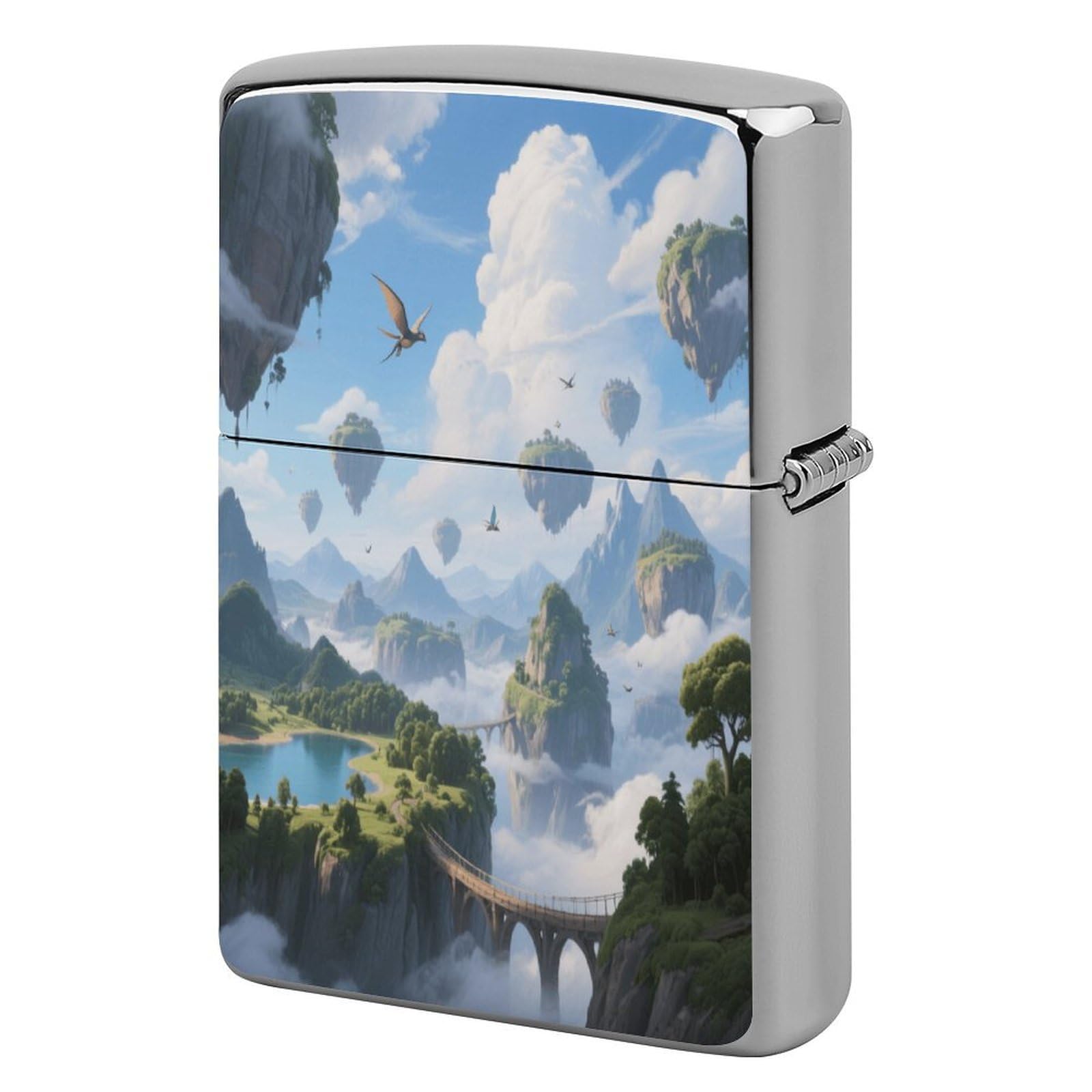 Fekiloot Style Island In The Sky Lighter Case Cover Metal Lighter Case