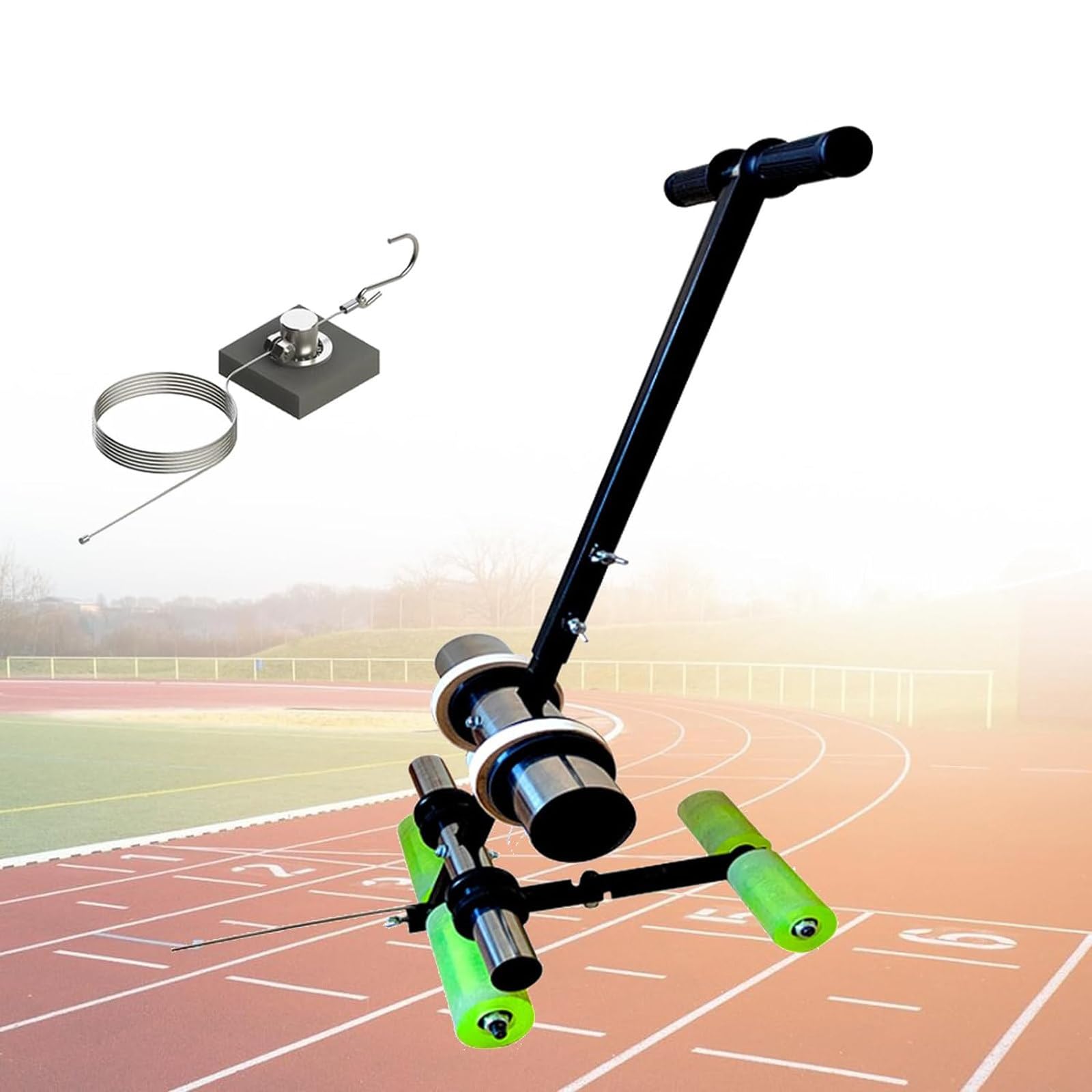 Aioneer Hand Push Floor Marking Tool, Basketball Court Marking Kit, Tape Marking Machine Hand-Push Tape Sticking Machine For Driveway, Concrete, Asphalt, Backyard With Circle Dra