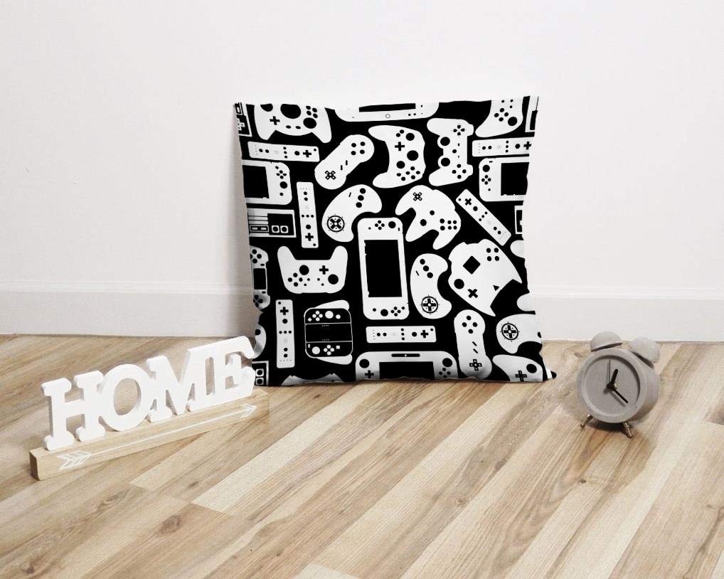 Lot De 4 Housses De Coussin Gamer - Décoration Geek Pour Salon Ou Chambre