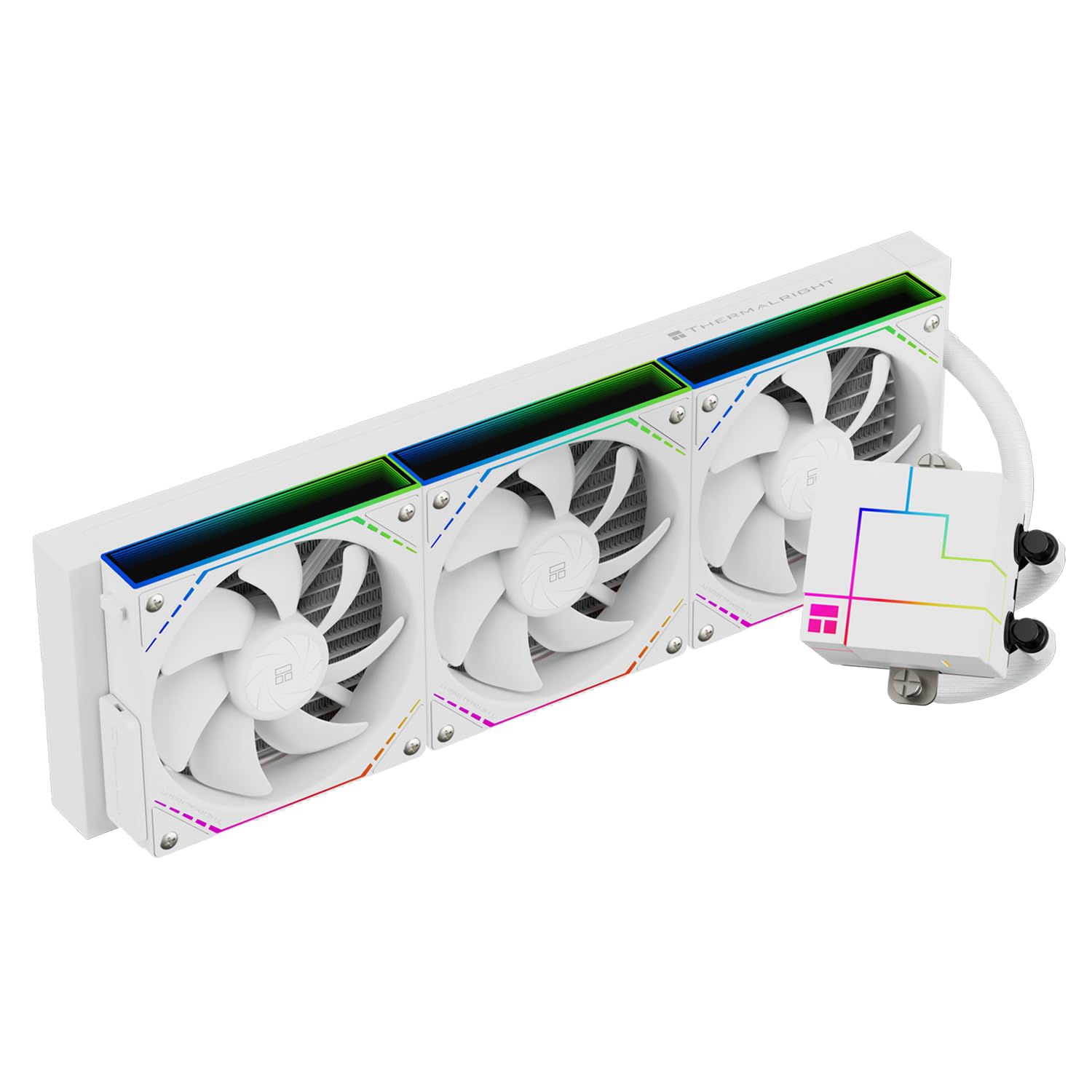TR-Thermalright Enfriador líquido Core Matrix 360 ARGB White V2 para CPU, enfriador AIO de 360 mm, ventilador de conexión inalámbrica modular, 2000 rev/min, para AM5, Intel LGA1851/1700/115x/1200