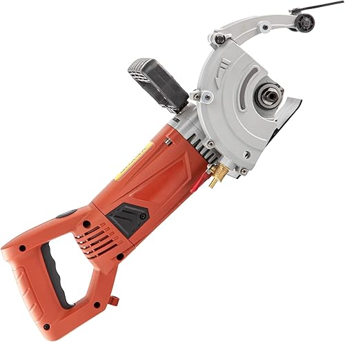 Miniatura 9 de VEVOR Sierra de hormigón eléctrica hoja de 7 pulgadas con profundidad máxima de corte de 3 pulgadas sierra húmeda y seca con hoja y herramientas