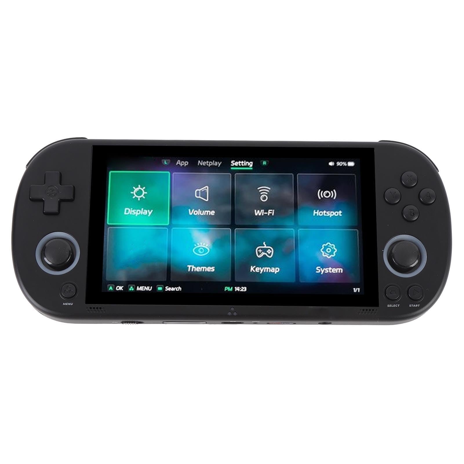 Console per Videogiochi da 4,96 Pollici Display Trasparente Console Portatile con Batteria da 5000 MAh per Giochi in Movimento (BLACK)