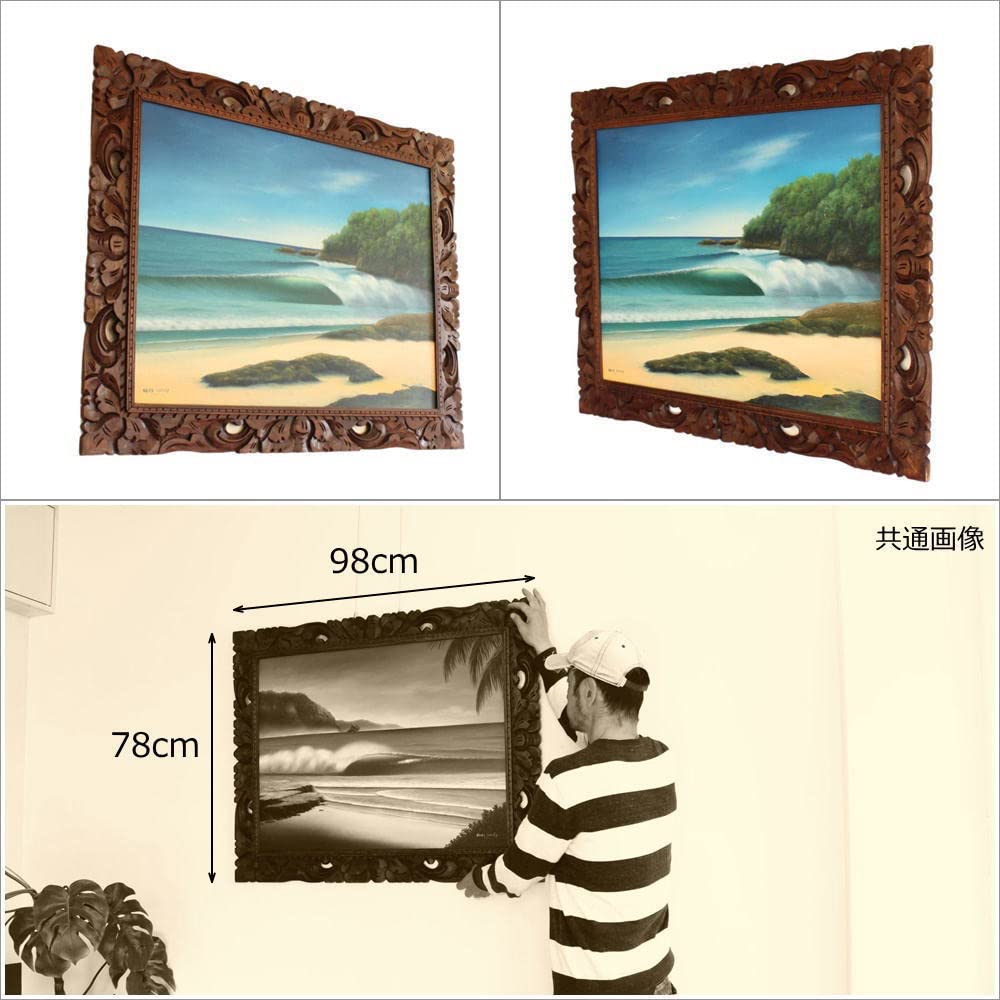 バリの民芸品♡額入り絵画　美品 バリの民芸品♡額入り絵画 美品