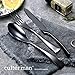 Culterman 20 Piece Black Flatware Silverware Cutlery Sets,unique modern look,Home & Kitchen Stainless Steel Dinnerware/Tableware/Utensils Set For 4,Include Knives/Forks/Spoons Dishwasher Safe