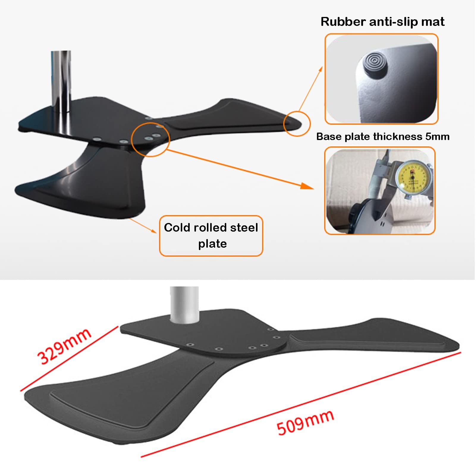 Supporto da Scrivania Doppio per 2 Monitor Fino A 27 Pollici, Supporto da Scrivania Autoportante per Monitor, Supporto 75X75 Mm, 100X100 Mm