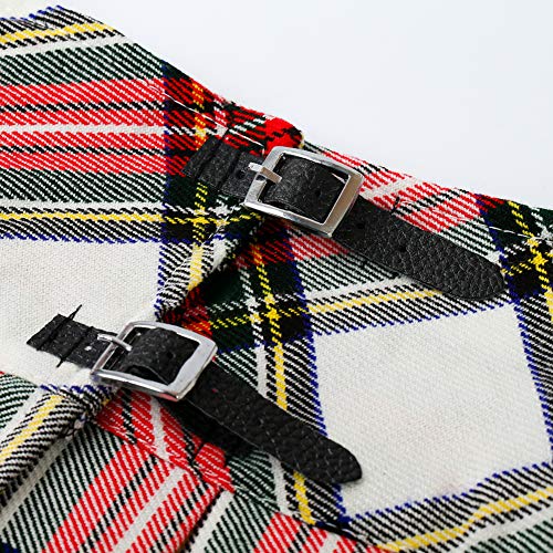 Womens 16.5 in Plaid Tartan Mini Kilt Skirt Dress Stewart 14 US3