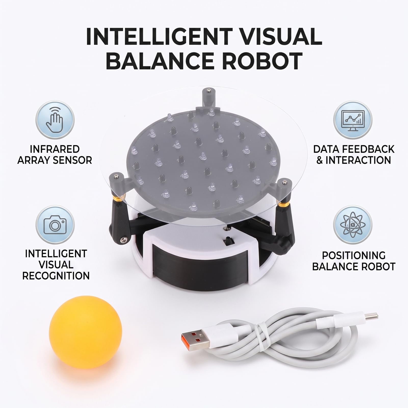 Interaktywny Robot Balansujący IR do Edukacji Stem,5.51in