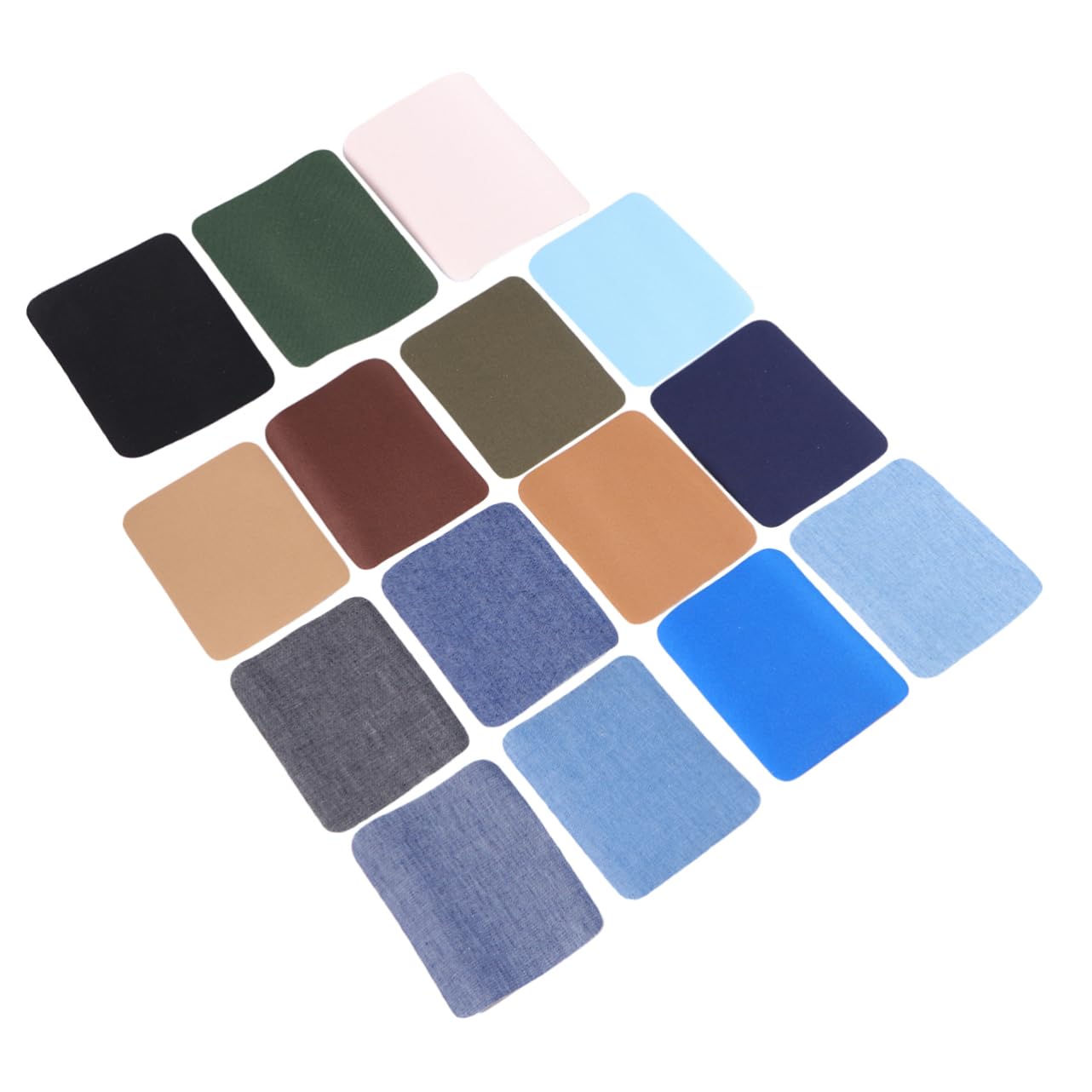 Tofficu 90pezzi Patches Denim Per Abbigliamento Kit Di Toppe Adesive Per Cucire e Riparare Maglioni Giacche e Pantaloni Mix Per Decorare e Rinforzare Tessuti