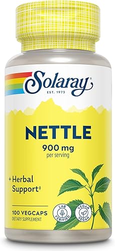 SOLARAY Suplemento de hojas de ortiga, 450 mg 100 unidades