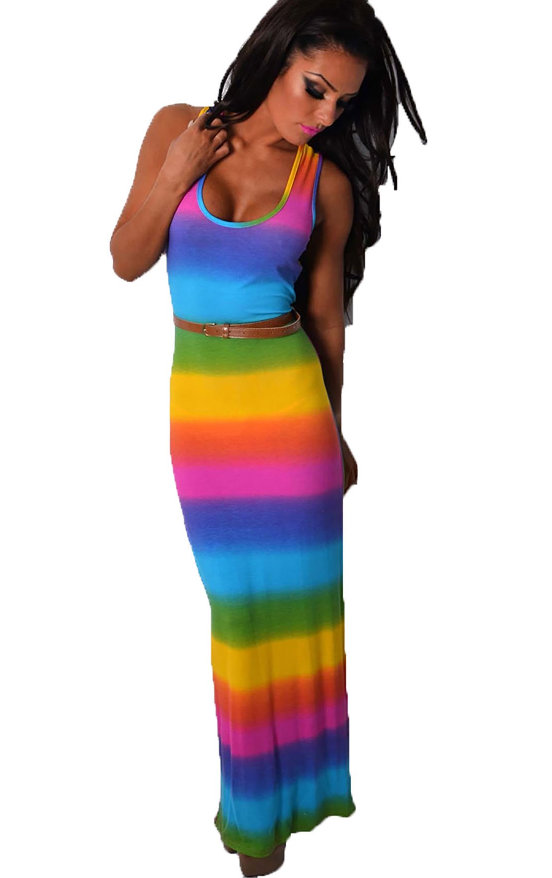 Robe blouson sans manches YALI Rainbow au col structuré et finitions haute qualité - 4