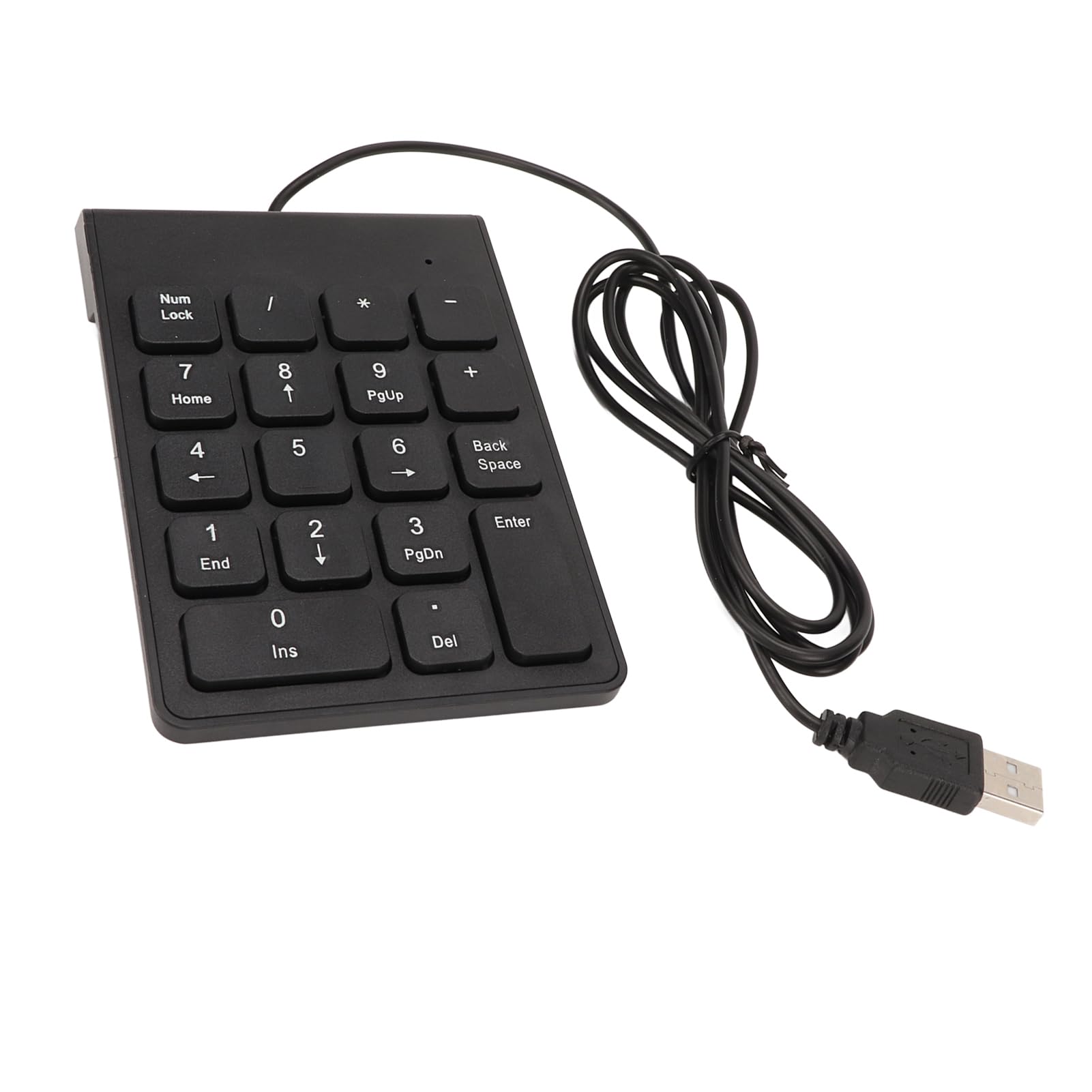 Cosiki Tastierino Numerico Cablato Mini Tastiera Ergonomica Digitazione Confortevole in Ufficio o a Casa 18 Tasti ABS (Silicone)