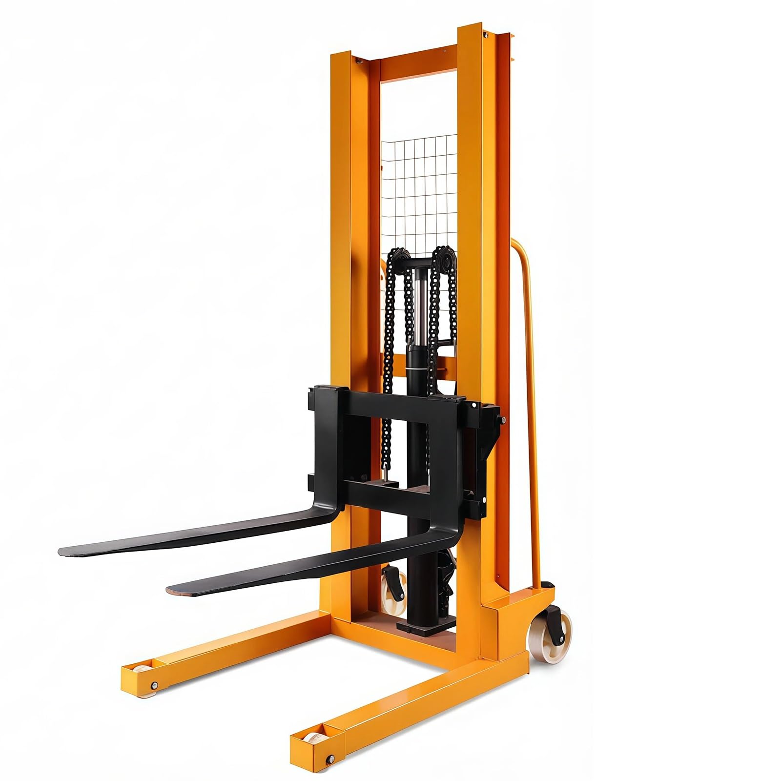 Xumh2024-3 Adjustable Fork Pallet Truck Heavy Duty Manual Stacker 3000kg 90cm Fork with Swivel Wheels for Warehouse