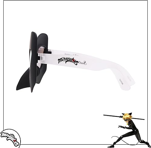 Miniatura 3 de Sun-Staches Miraculous Cat Noir - Accesorio para disfraz de lentes UV400, máscara de gato negro, talla única