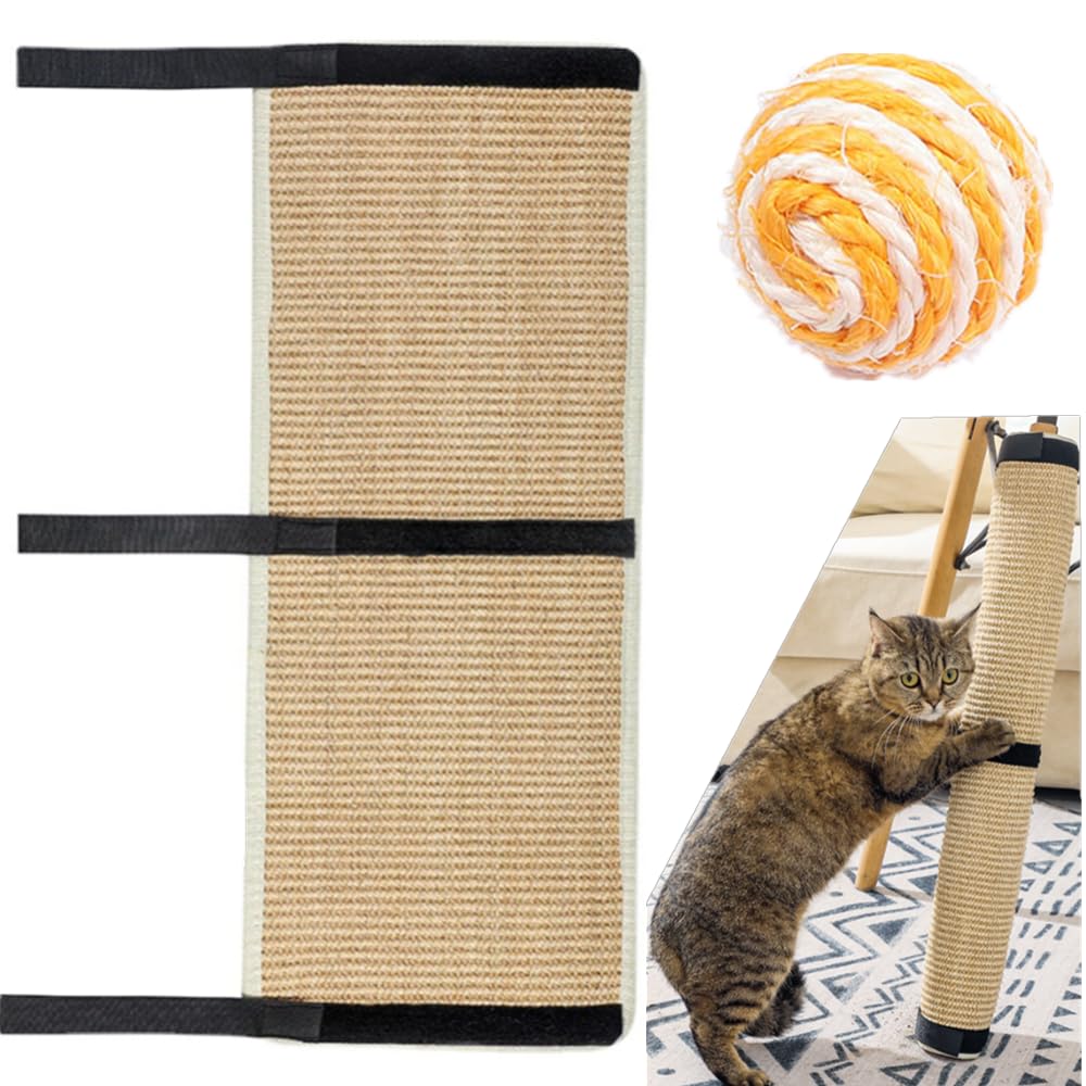 Tapis griffoir pour chat marron idéal pour le salon et les pieds de chaises