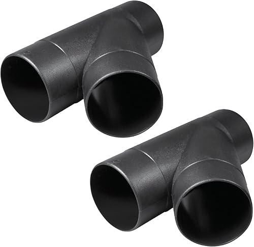 POWERTEC 70106-P2V Conector de manguera de recolección de polvo de ajuste en Y de 4 pulgadas, paquete de 2