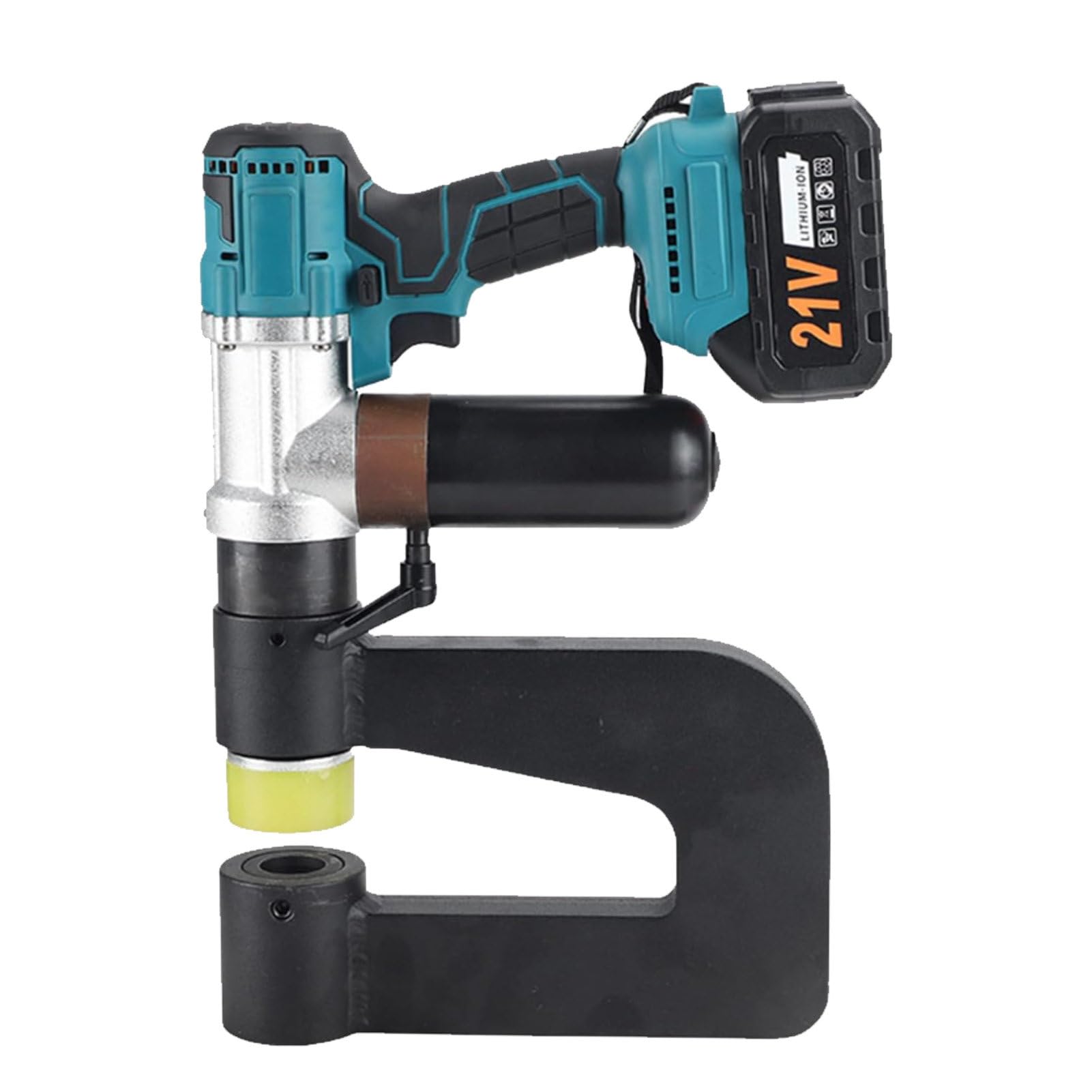 Akumulatorowa Hydrauliczna Wykrawarka dla Elektryków, Wykrawanie w 5 Sekund w Stali i Aluminium, Głębokość Gardzieli 150 mm, Matryce 16–32 mm, Podwójny Akumulator 1MOLD
