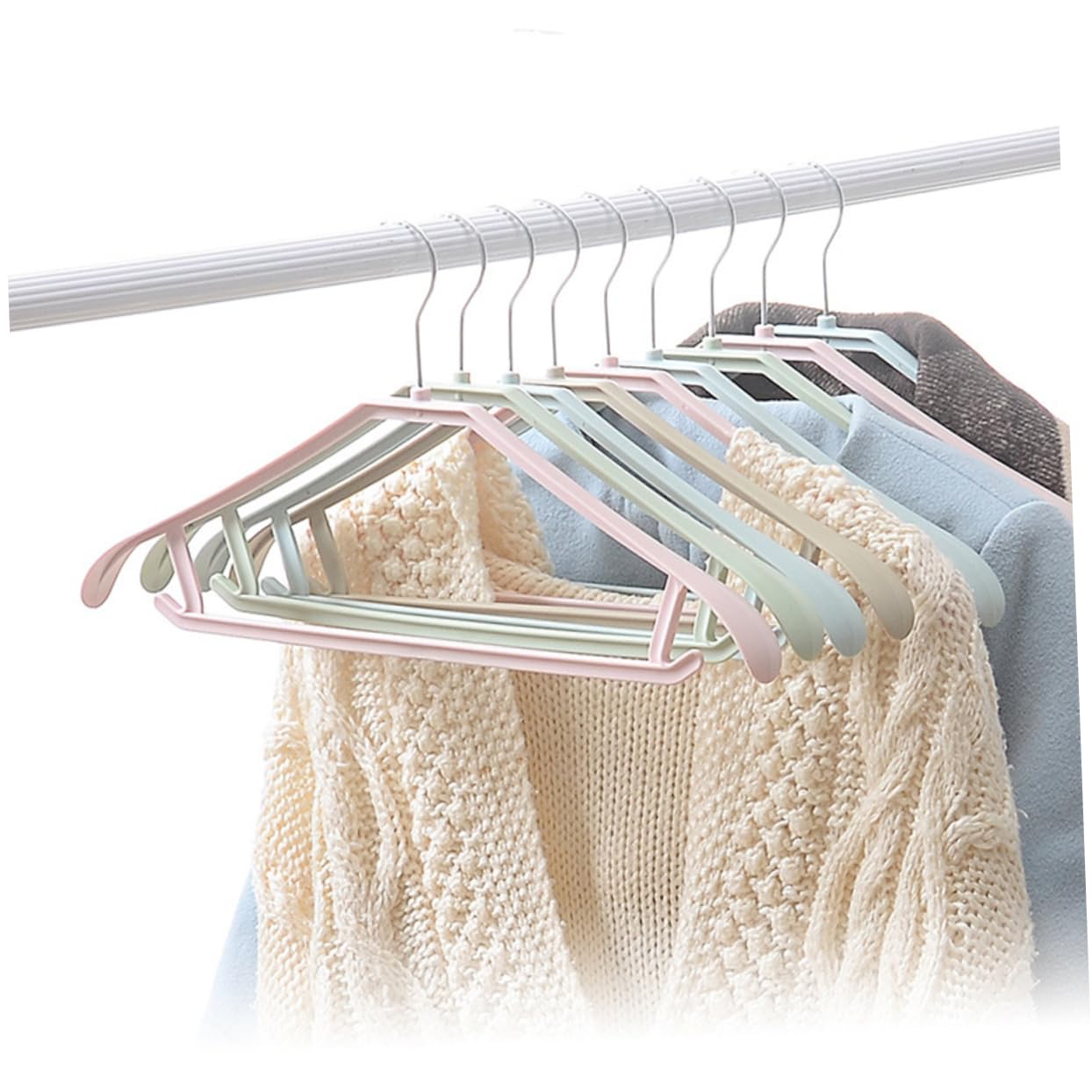 Garneck 10pcs Laundry Hangers Cactus Decor Closet Drying Rack Hangers for Jeans Hangers for Shorts Pants Hangers Coat Hangers Hook Hanger Clothes Rack Clothes Drying Rack Suit Hangers Pink