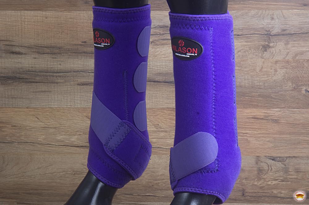 Gran Hilason infra-tech caballo medicina Deportes botas pata delantera, Color Morado, Púrpura
