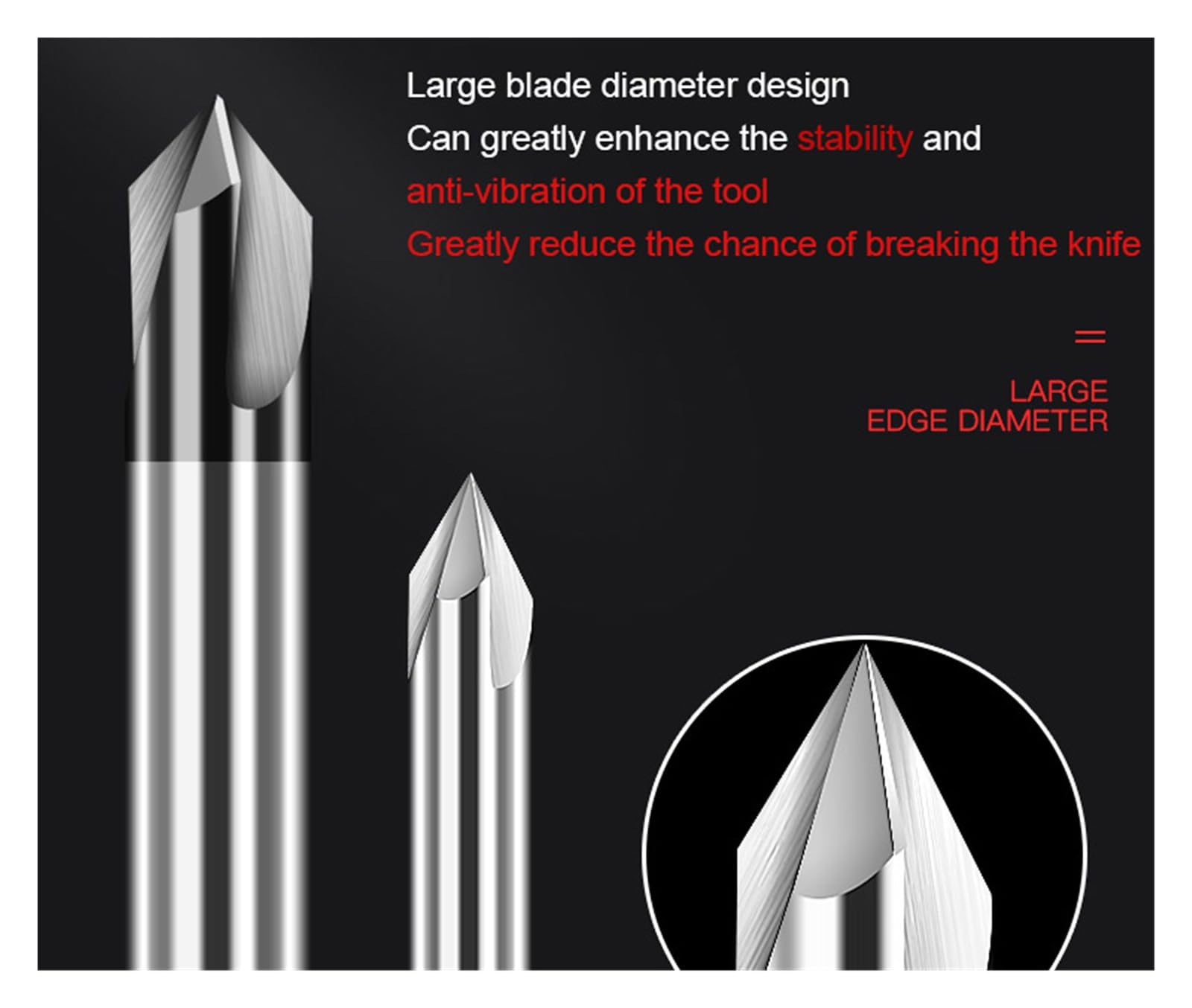 NITVIA 1 Pc Carbure Chanfreinage Fraise 50 70 80 100 110 130