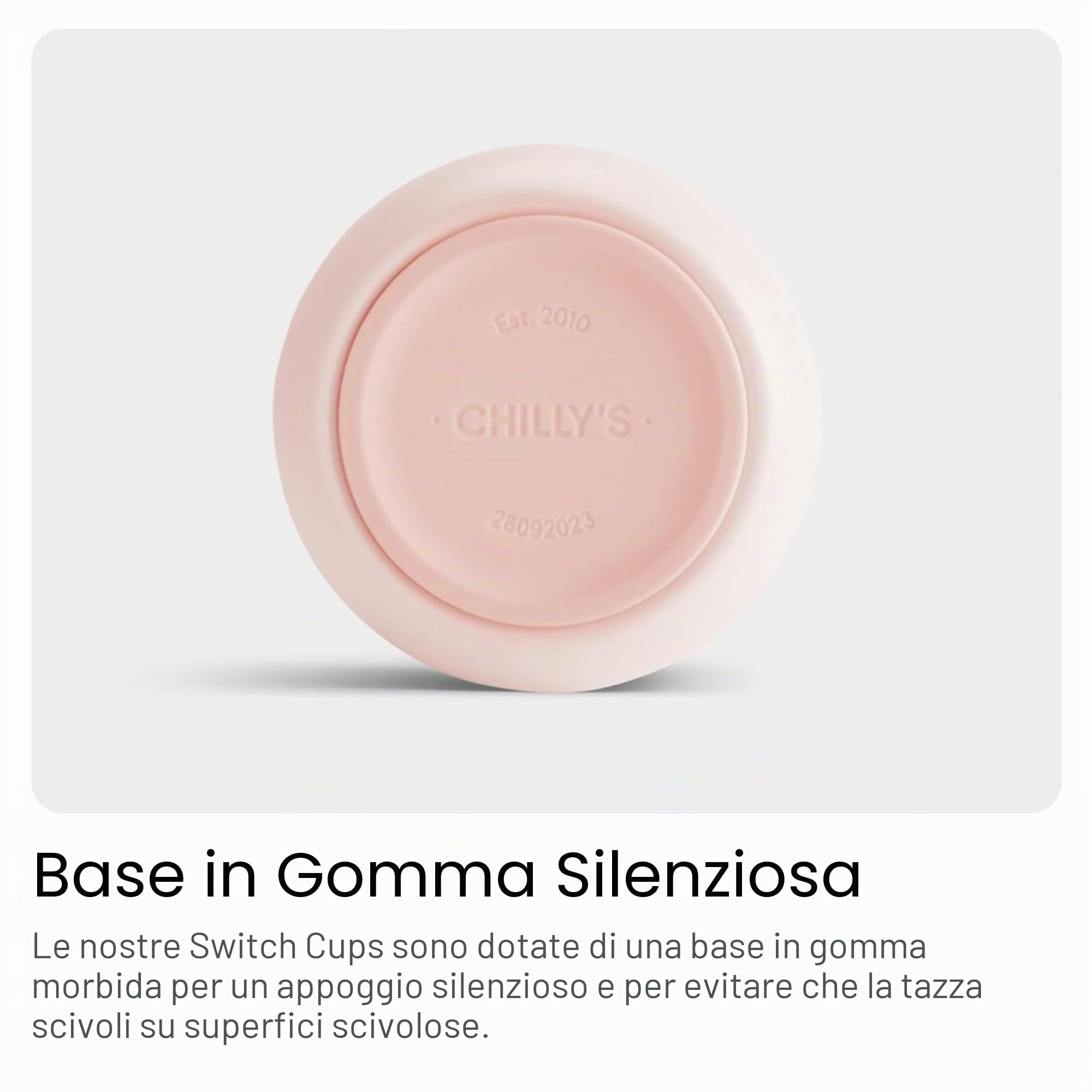 Chilly's Switch - Tazza Switch in acciaio inossidabile senza BPA con cannuccia larga per frullati e tè - A doppia parete, isolata sottovuoto - Blush Pink, 500ml