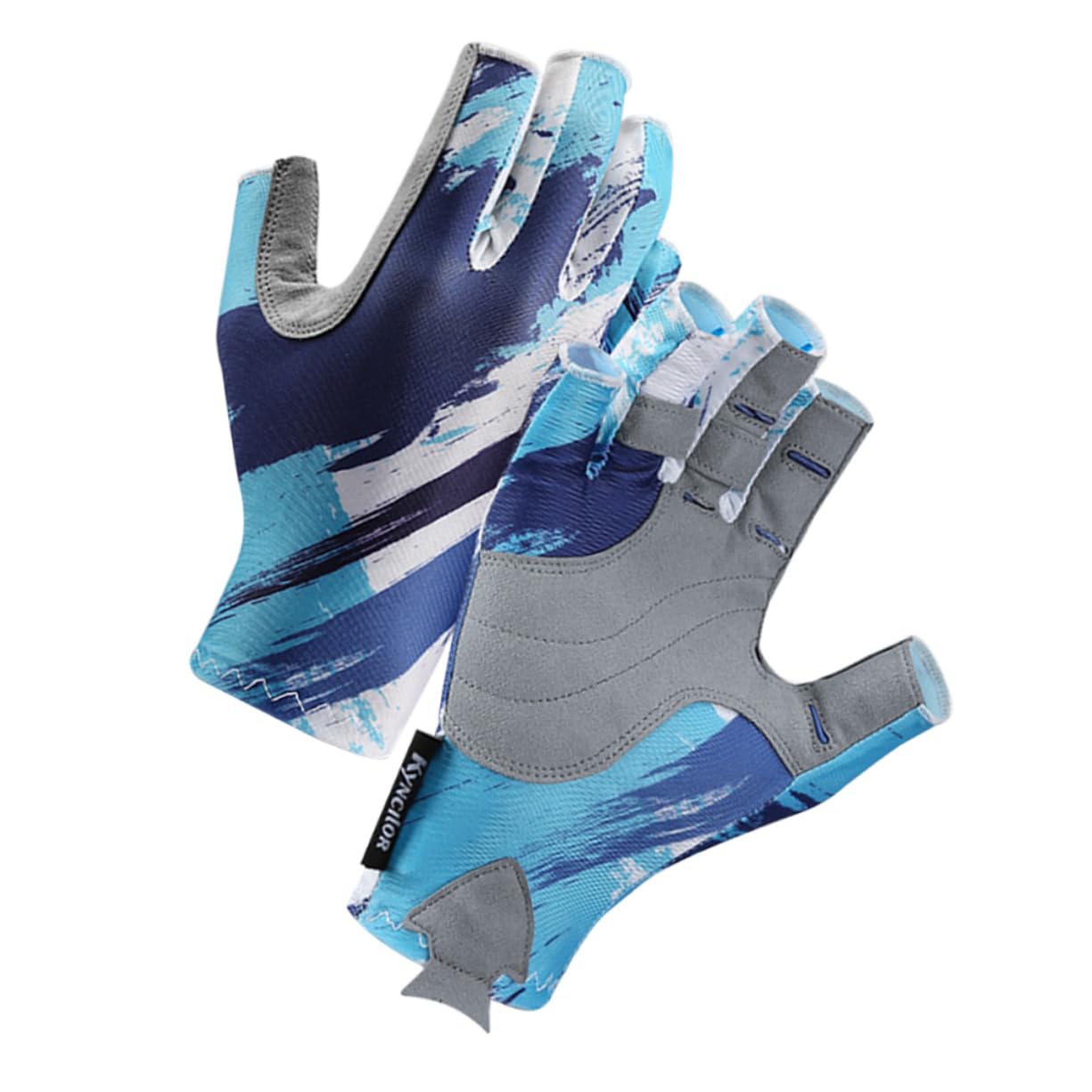 BESPORTBLE 1 Pair Breathable Half Finger Cycling Gloves for Summer Outdoor Sports Quick Dry Non Slip Mittens for Fishing Cycling and Fitness Activities Lightweight and Comfortable