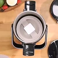 Vista 4 de Lonchera apilable de acero inoxidable de 3 niveles, botella aislada al vacío de acero inoxidable a prueba de fugas, adecuada para llevar alimentos a