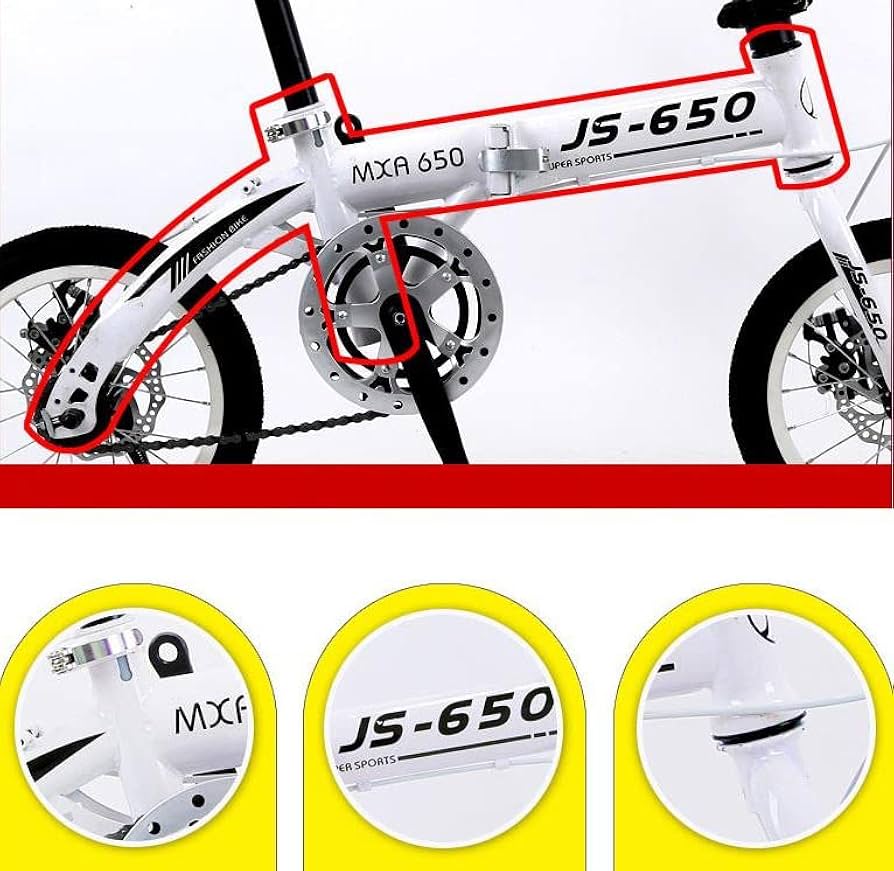 Amazon.co.jp: 折りたたみ自転車 14インチ 6段変速 自転車 コンパクト