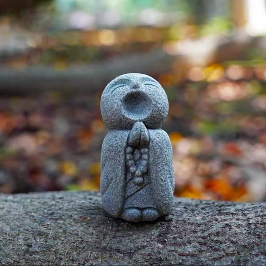 砂岩のコーヒーお地蔵さん