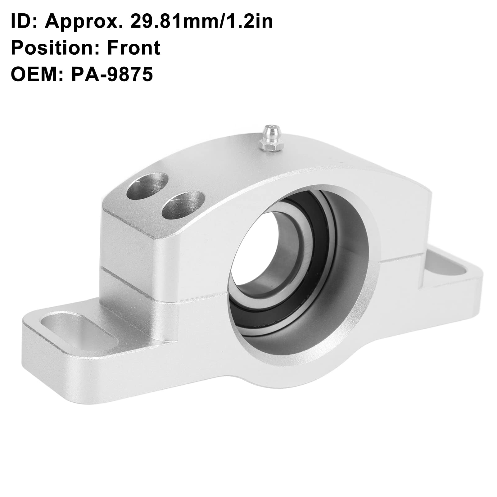 Rodamiento Del Portador Del Eje De Transmisión, 29,81 Mm / 1,2 Pulgadas ATV Cojinete Del Portador Del Eje De Transmisión OEM PA-9875 Reemplazo De Identificación Frontal Para 900 2015+(Plata)