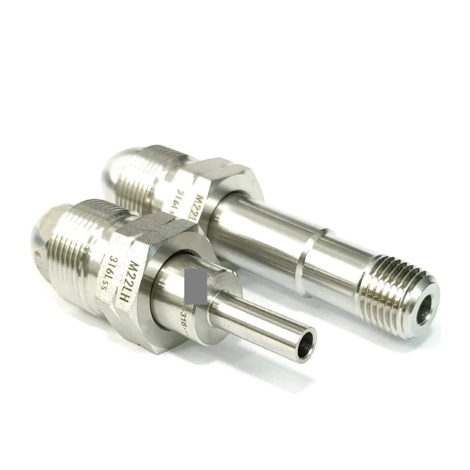 Conector de tubería de acero inoxidable SUS316L M22LHM macho izquierdo a tubo de 1/4" con soldadura automática