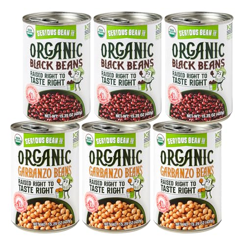 SERIOUS Bean Co Organic Black Beans & Garbanzo Beans with Himalay...