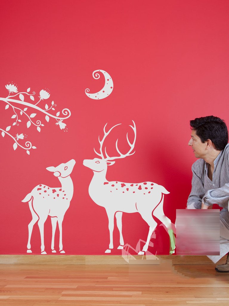 Buy Booksreuse Floral Design Bird Vinyl Wall Sticker Online at Low