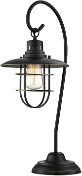 Lite Source LS-21456D/BRZ Lanterna Ii Table Lamp, 10" x 9" x 23"