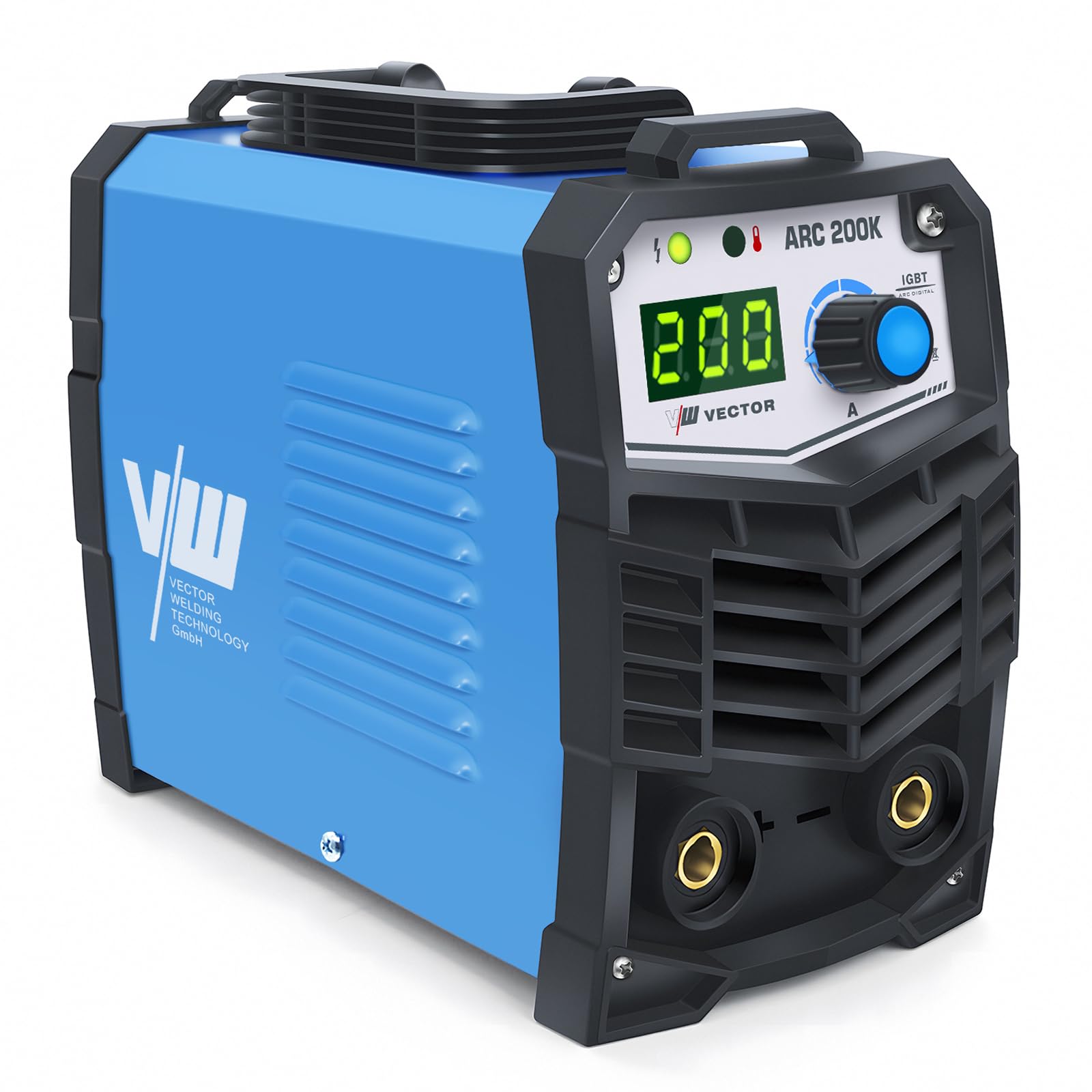 Inverter Welder MMA Welder Electrode 200A ARC Welding Machine - Welding Device with Electrode Inverter - Ground Clamp and Electrode Holder - IGBT ARC200K Vector Welding