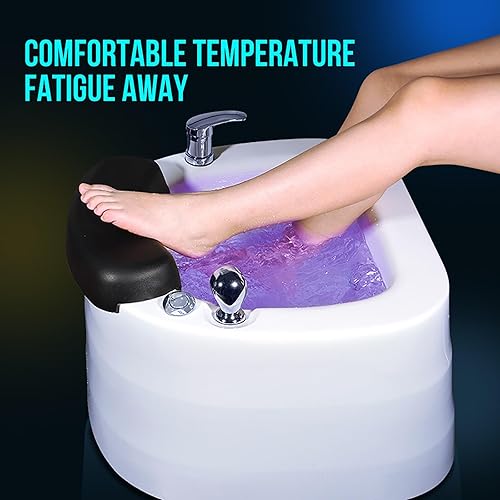 Miniatura 2 de Baño de pies de barril semicircular baño de pies acrílico con pedicura reposapiés Baño de pies temperatura ajustable Cuenco de pedicura