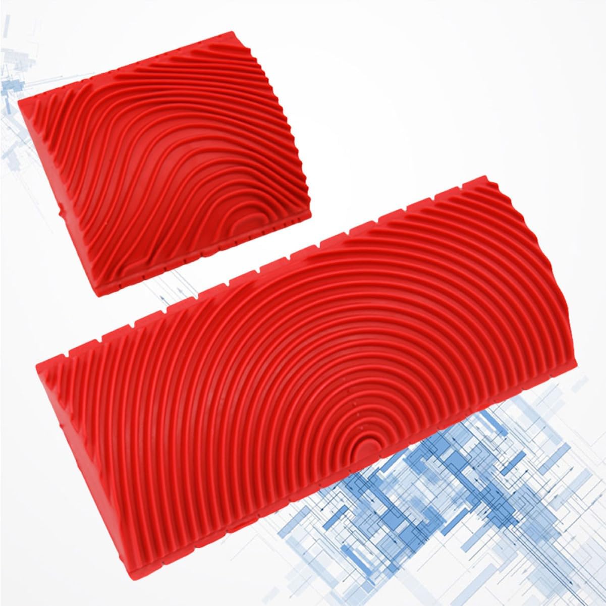 Balacoo 2pcs Wood Graining Tool Wall Graining Tool Faux Paint Roller Graining Pattern Stamp Painting Wall Decorating Tool Wood Grain Tool Red