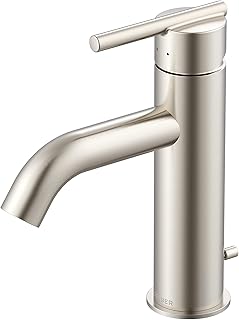 Parma 1H Lavatory Faucet w/Metal Pop-Up Drain & Optional Deck Plate Included 1.2gpm, Brushed Nickel