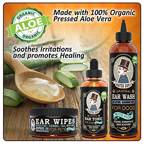 MISTER BEN'S Original Dog Ear Cleaner Kit Natural, Effective Dog Ear