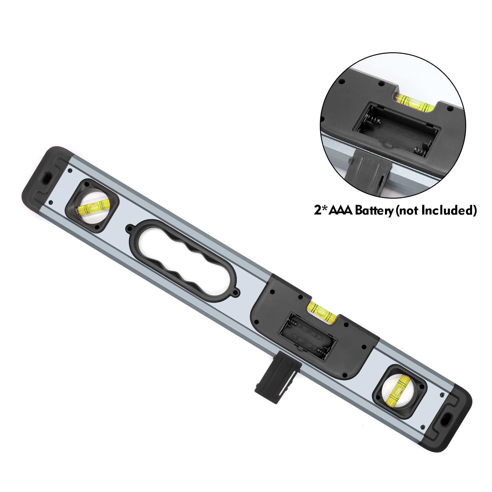 Livella Digitale con Display Retroilluminato - Misuratore di Angoli e Rapportatore con Livelle a Bolla per Costruzioni e Fai da Te