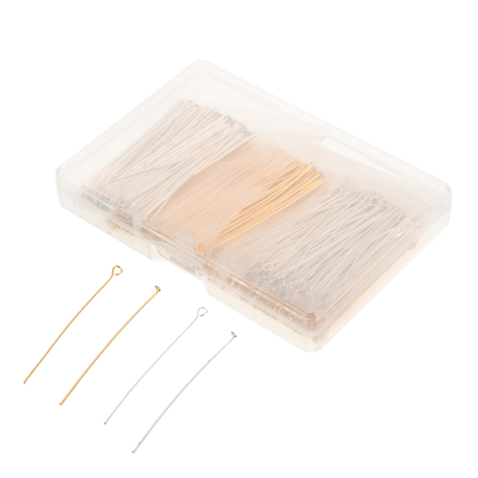 Beatifufu 600-piece DIY Jewelry Making Pin Set Eye Pins DIY Pins Earring Making Supplies Necklace DIY Pin Earring Charms Pin for DIY Necklace Bracelet Jewelry Accessories