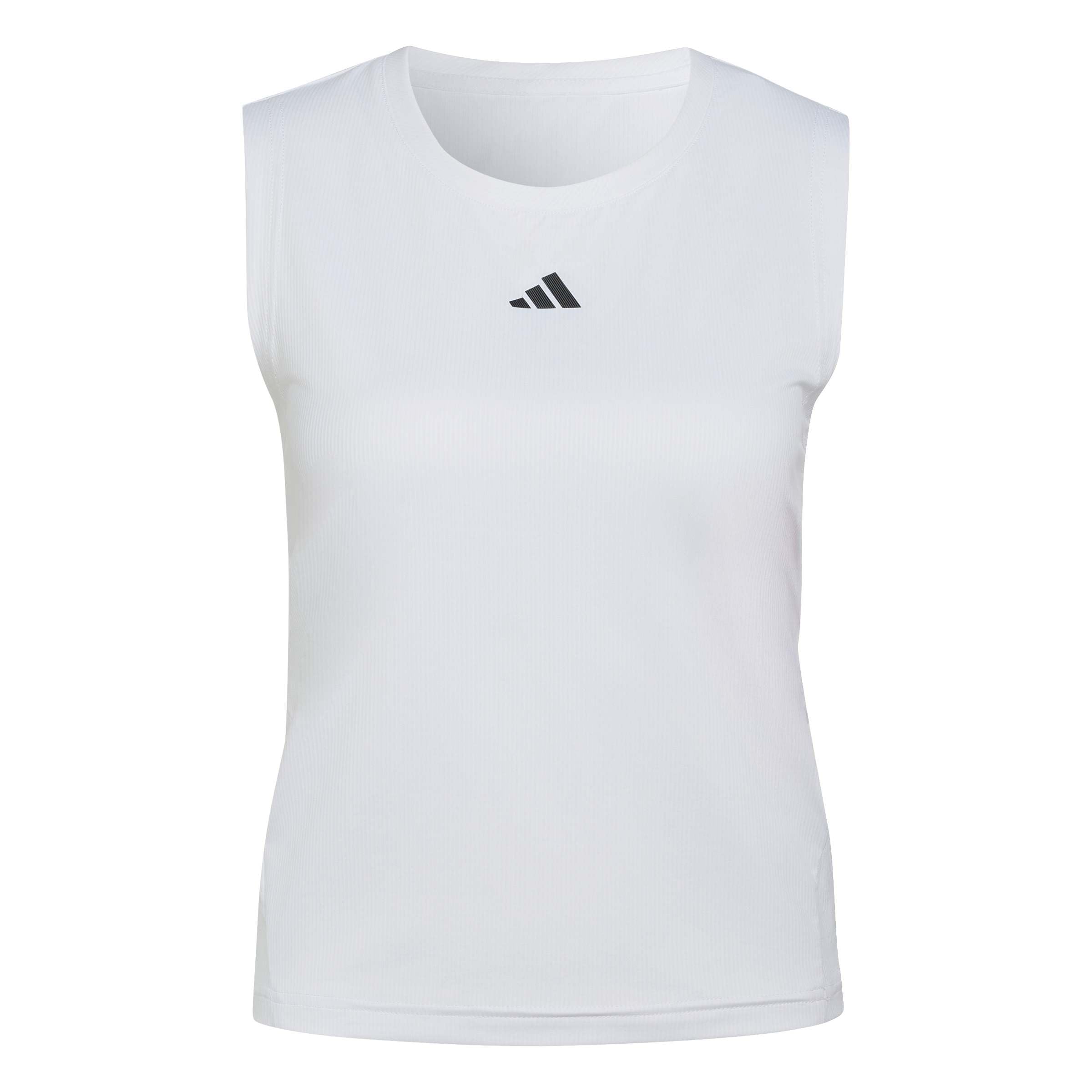 adidas Women's Tennis Climacool Match Tank Shirt, White/Black, XL