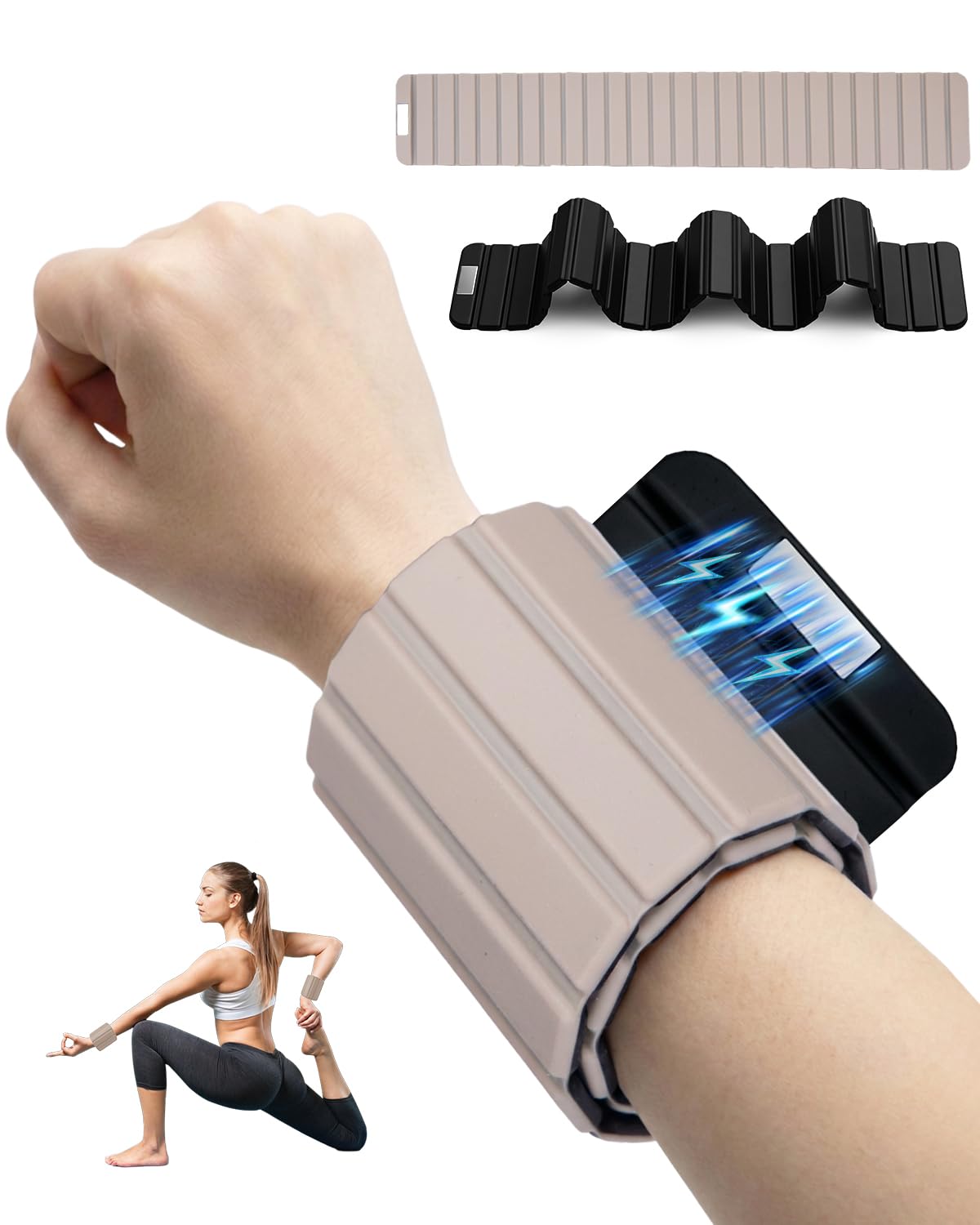 Gewichte für Beine und Arme, [Rutschfestem Magnet] [2er-Set] Spopal Gewichtsmanschetten 0.5kg, Gewicht Armband für Frauen und Männer, Laufen, Schwimmen, Gewichtheben, Yoga, Pilates, Cardio, Aerobic