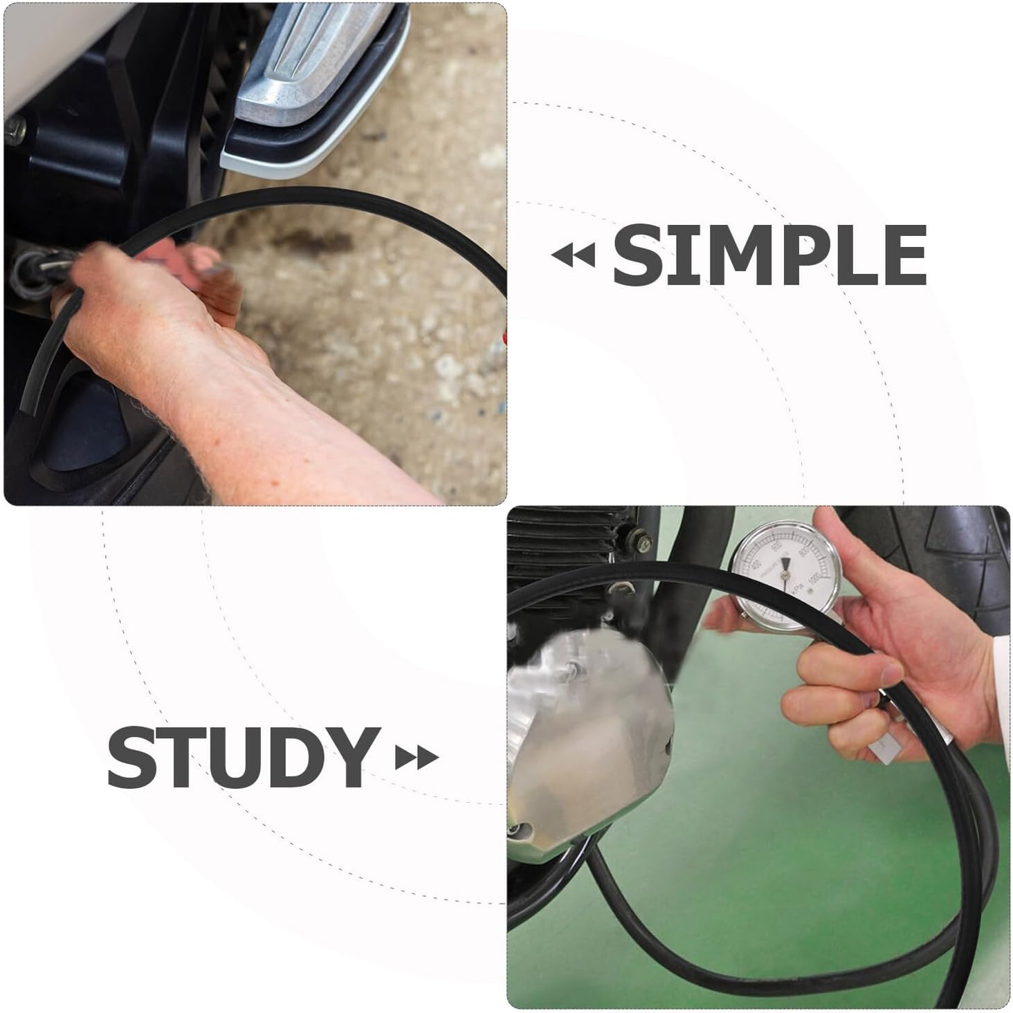 Low Pressure Nbr Fuel Line Hose 6x12mm Motorcycle Oil Transfer Tube 5 Meter Automotive Replacement Fuel Hose for Powersports Engines