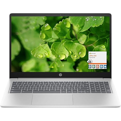 HP Flagship 15.6 HD Laptop Computer, Intel Quad-Core Pentium N200 (Beat N6000), 16GB RAM, 128GB SSD, WiFi, Webcam, Fast Charge, HDMI, 1 Year Microsoft Office 365, Win 11, w/GM Accessory, Silver