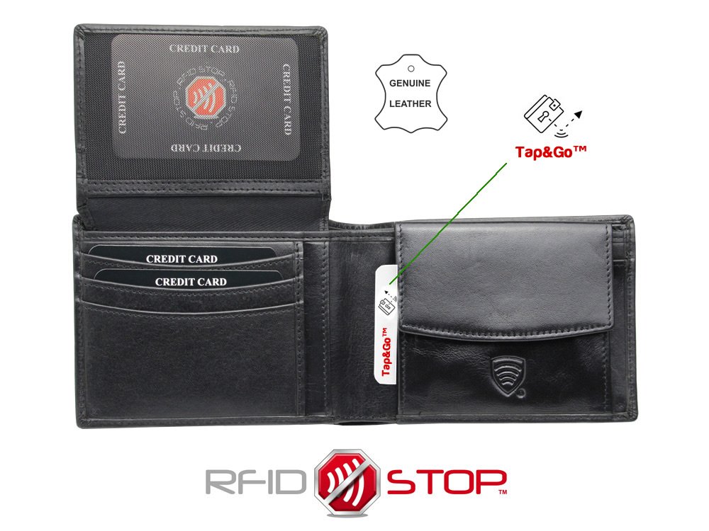 RFID Schutz Leder Geldbeutel (36BNL)
